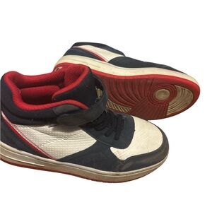 Kids High-Top Sneakers - Navy, White, and Red